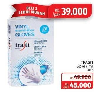 Promo Harga TRASTI Vinyl Gloves 30 pcs - Lotte Grosir