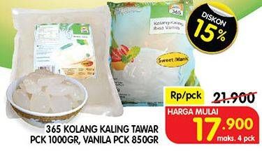 Promo Harga 365 Kolang-Kaling Vanila, Tawar 850 gr - Superindo