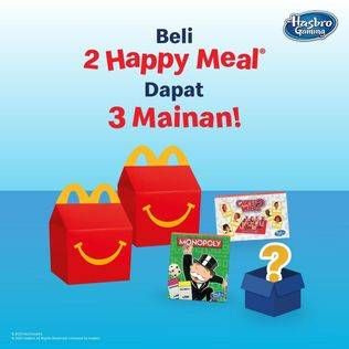 Promo Harga Beli 2 Happy Meal dapat 3 Mainan  - McD