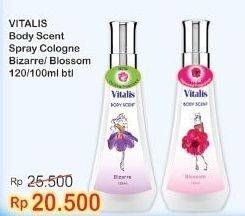 Promo Harga VITALIS Body Scent Bizarre, Blossom 120 ml - Indomaret