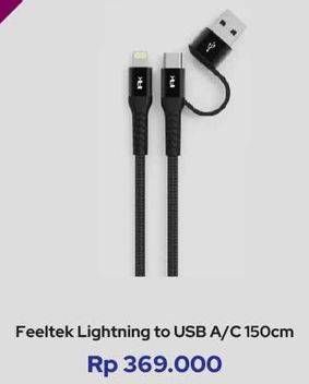 Promo Harga Feeltek Lightning to USB A/C 150cm  - iBox