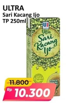 Promo Harga Ultra Sari Kacang Ijo 250 ml - Alfamart