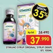 Promo Harga Stimuno Restores Immunes Syrup Original, Grape 100 ml - Superindo