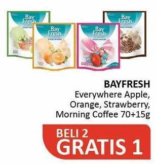 Promo Harga BAYFRESH Everywhere Strawberry Cream, Morning Coffee, Apple Splash, Orange Pulpy 80 gr - Alfamidi