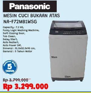 Promo Harga PANASONIC NA-F72MB1 Washing Machine  - Courts