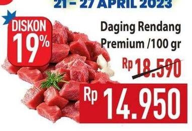 Promo Harga Daging Rendang Sapi per 100 gr - Hypermart