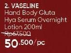 Promo Harga Vaseline Healthy Bright Gluta-Hya Lotion Overnight Radiance 200 ml - Guardian