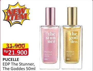 Promo Harga Pucelle Eau De Luxe Parfum The Stunner, The Goddess 50 ml - Alfamart