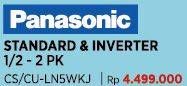 Promo Harga Panasonic CS/CU-LN5WKJ | AC 1/2 PK  - COURTS