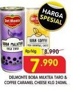 Promo Harga DEL MONTE Boba Drink Milk Tea Taro, Coffee Caramel Cheese 240 ml - Superindo