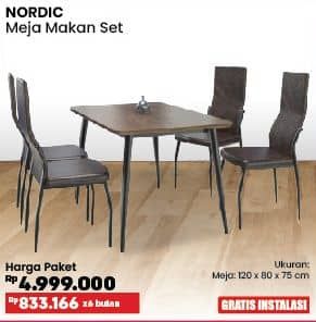 Promo Harga Courts Nordic Meja Makan Set  - COURTS