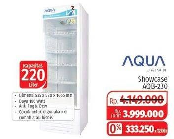 Promo Harga AQUA Snowcase AQB-230  - Lotte Grosir