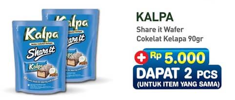 Promo Harga Kalpa Wafer Cokelat Kelapa Share It per 10 pcs 9 gr - Hypermart