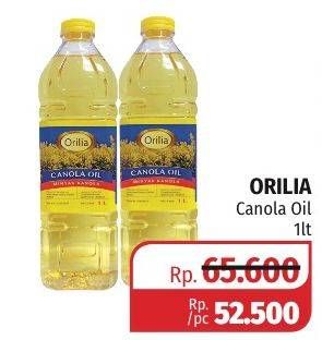 Promo Harga ORILIA Canola Oil 1 ltr - Lotte Grosir