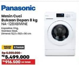 Promo Harga Panasonic NA-128XB1WNE/LNE Mesin Cuci 8000 gr - COURTS