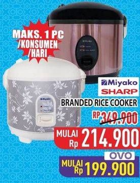 Promo Harga MIYAKO/SHARP Rice Cooker  - Hypermart