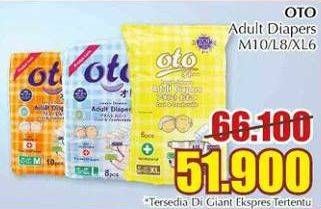 Promo Harga OTO Adult Diapers M10, L8, XL6  - Giant