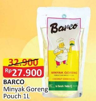 Promo Harga BARCO Minyak Goreng Kelapa 1000 ml - Alfamart