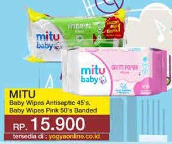 Promo Harga Mitu Baby Wipes Antiseptic/Pink  - Yogya