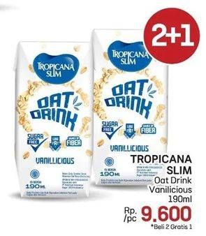 Promo Harga Tropicana Slim Oat Drink Vanilicious 190 ml - LotteMart