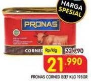 Promo Harga Pronas Corned Beef 198 gr - Superindo