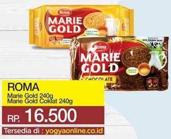 Promo Harga ROMA Marie Gold Chocolate, Original 240 gr - Yogya