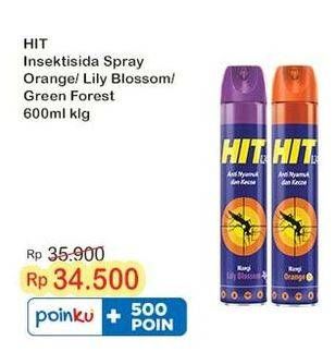 Promo Harga HIT Aerosol Orange, Lilly Blossom, Green Forest 675 ml - Indomaret