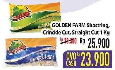 Promo Harga GOLDEN FARM French Fries Shoestring, Crinkle, Straight 1000 gr - Hypermart