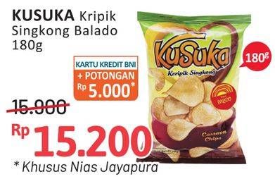 Promo Harga KUSUKA Keripik Singkong Balado 180 gr - Alfamidi