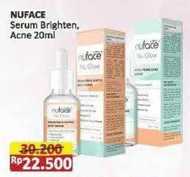 Promo Harga Nuface Nu Glow Serum Brighten Supple Skin, Acne Prone Care 20 ml - Alfamart