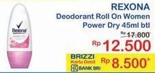 Promo Harga REXONA Deo Roll On Powder Dry 45 ml - Indomaret
