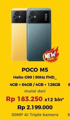 Promo Harga Xiaomi Poco M5 Smartphone 4GB + 128GB, 4GB + 64GB  - Erafone