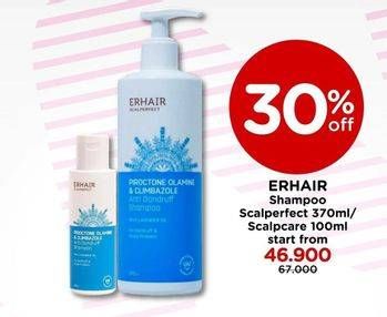 Promo Harga ERHAIR Shampoo Scalperfect 370ml / Scalpcare 100ml  - Watsons