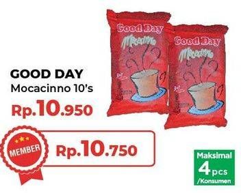 Promo Harga Good Day Instant Coffee 3 in 1 Mocacinno per 10 sachet 20 gr - Yogya