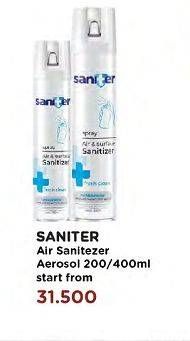 Promo Harga SANITER Air & Surface Sanitizer Aerosol All Variants 200 ml - Watsons