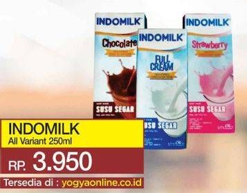 Promo Harga INDOMILK Susu UHT All Variants 250 ml - Yogya