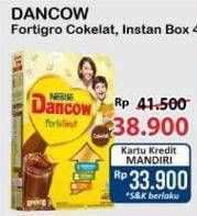 Promo Harga Dancow FortiGro Susu Bubuk Instant Cokelat 400 gr - Alfamart