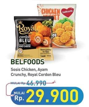 Promo Harga Belfoods Sosis Ayam/Nugget/Royal Cordon Bleu  - Hypermart