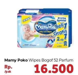 Promo Harga MAMY POKO Baby Wipes Reguler - Fragrance 52 pcs - Carrefour