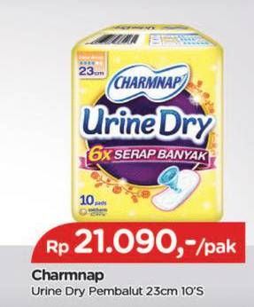 Promo Harga Charmnap Urine Dry Pembalut 23cm 10 pcs - TIP TOP