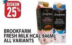 Promo Harga Brookfarm Fresh Milk All Variants 946 ml - Hypermart
