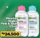 Promo Harga GARNIER Micellar Water Pink, Blue 125 ml - Indomaret