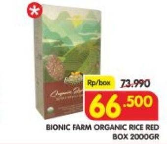 Promo Harga Bionic Farm Beras Merah Organik 2000 gr - Superindo