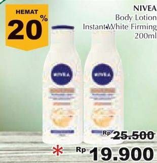 Promo Harga NIVEA Body Lotion Instan White Firm, Instan Glow 200 ml - Giant