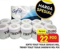 Promo Harga SOFTO Toilet Tissue/TRENDY Toilet Tissue  - Superindo