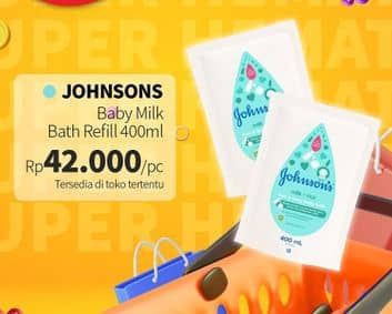 Promo Harga Johnsons Baby Milk Bath Milk + Rice 400 ml - Guardian