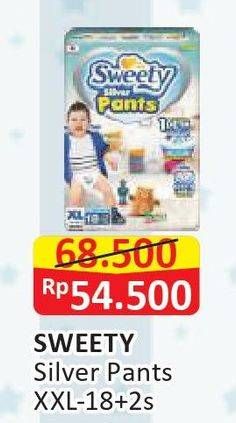 Promo Harga Sweety Silver Pants XXL18+2 20 pcs - Alfamart