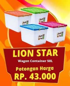 Promo Harga Lion Star Wagon Container 50L 50000 ml - Yogya
