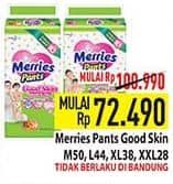 Promo Harga Merries Pants Good Skin M50, XL38, XXL28, L44 28 pcs - Hypermart