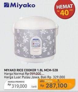 Promo Harga Miyako MCM 528 | Magic Com 1800 ml - Carrefour